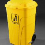 Contenedor reciclaje L con pedal color amarillo