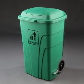 Contenedor reciclaje L con pedal color verde
