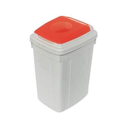 papelera reciclaje roja  litros