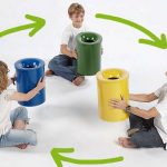 reciclaje para niños con papeleras infantiles