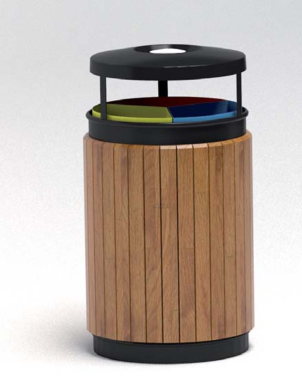 Papelera reciclaje de exterior Triple ♻️ Papeleras de reciclaje