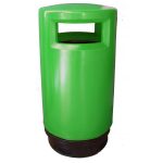 papelera reciclaje exterior polietileno verde