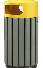 papelera listones reciclado amarillo