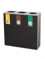 papelera-metalica-de-reciclaje-amarillo-marron-verde